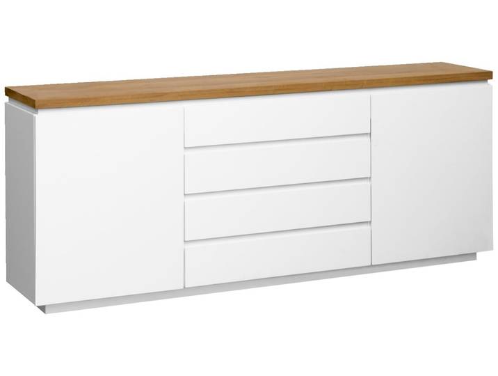 Novel XL-Sideboard DALTON, Weiß, MDF