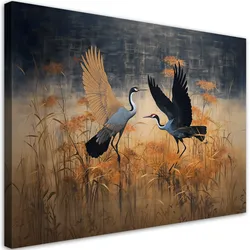 WANDBILD kranich vögel abstrakt