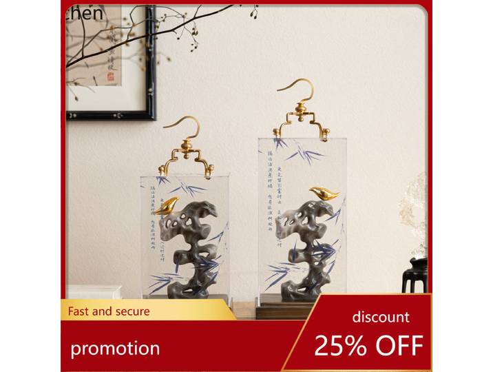 YFY maison nouveau Style Zen chinois couverture acrylique fausse montagne décoration salon de thé étude haut de gamme bureau