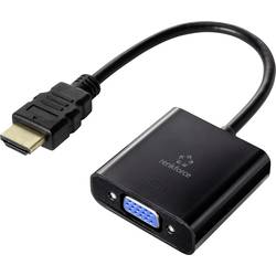 Renkforce HDMI / VGA Adapterkabel HDMI-A Stecker, VGA 15pol. Buchse 0.15 m Schwarz RF-4531578 doppelt geschirmt HDMI-Kabel