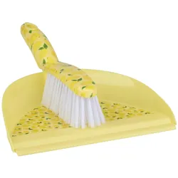 alpina Dustpan and brush 3as, Reinigungsutensil, Orange, Rot, Gelb