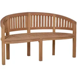 Teakbank mit Armlehne Massivholz Teak