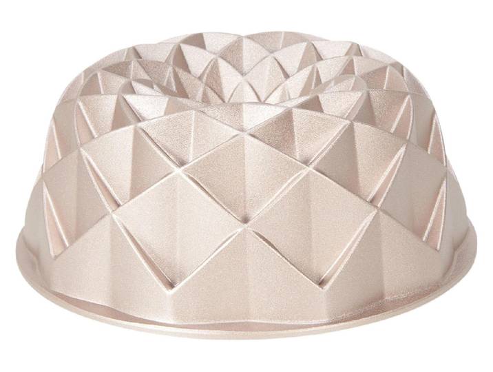 Gugelhupfform PATISSE Spitzen, Aluguss, ø 24 cm , rosa (champagner, crème), Aluminium, Küchenformen, Gugelhupfform