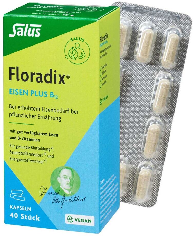 Floradix Eisen Plus B12 vegan Kapseln