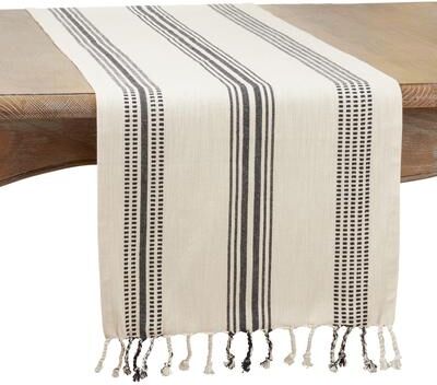 Saro Lifestyle Casual Table Runner With Striped Design