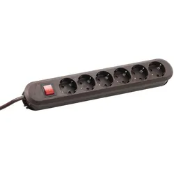BACHMANN SMART Steckdosenleiste 6x CEE7/3, braun, mit Schalter