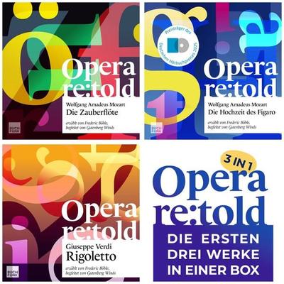Opera re:told- die ersten drei Werke in einer Box - Emanuel Schikaneder,Lorenzo Da Ponte,Francesco Maria Piave, Audio, 9783960970255