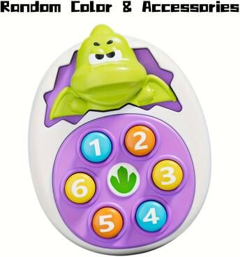 Inspire Curations Dinosaur Press & Tap Learning Toy Interactive Toddler Educational Toy With Colorful Sensory Play green