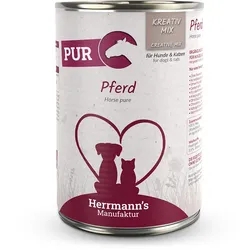 Herrmann's Selection Reinfleisch 400g Dose Hundenassfutter Sparpaket 24 x 400g Pferd