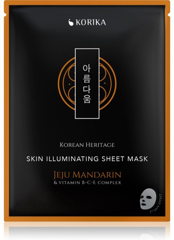 KORIKA Korean Heritage Jeju Mandarin & Vitamin B-C-E Complex Skin Illuminating Sheet Mask brightening sheet mask 25 g
