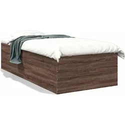 vidaXL Bettgestell Braun Eichen-Optik 90x200 cm Holzwerkstoff
