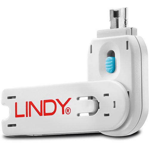 Lindy Schlüssel für USB Port Schloss blau