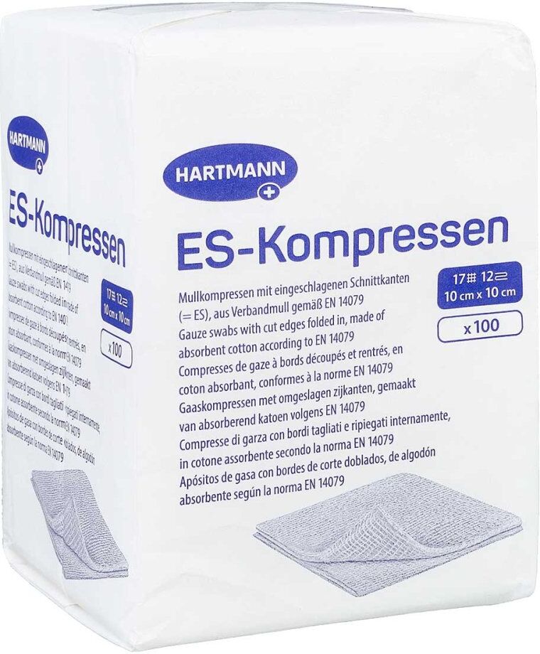 Es-kompressen unsteril 10x10 cm 12fach