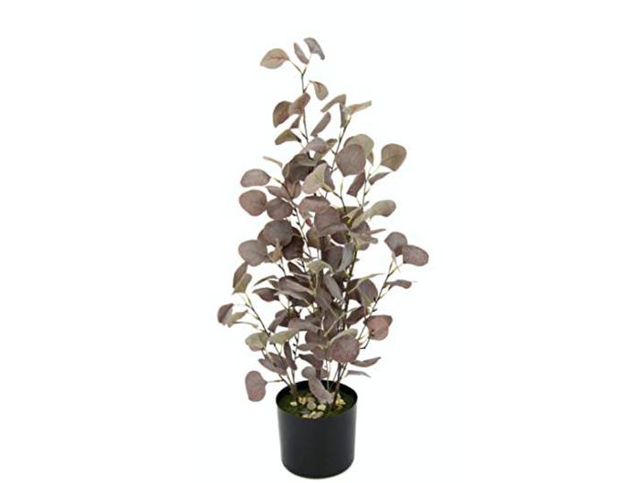 Künstliche Pflanze Eukalyptus im Topf Deko Strauch Busch Eukalyptusstamm natürliche Eukalyptusblätter Kunstpflanzen Kunstblume Künstlich Grünpflanzen Silber Dollar Blätter Deko Balkon Garten Grau