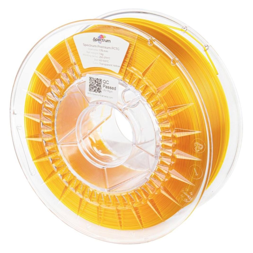Spectrum Filament Premium PCTG 1000g, transparent yellow (PCTG, 1000 g, 1.75 mm) (80737)