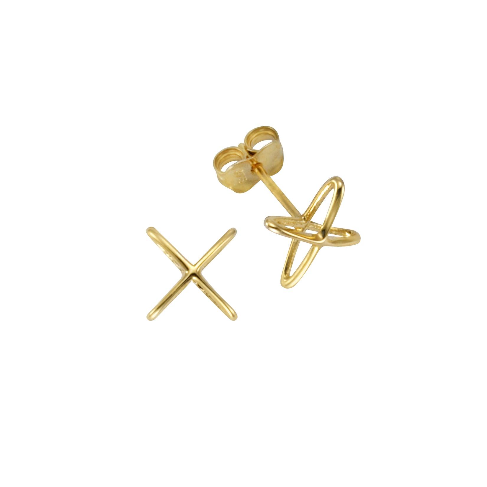 Celesta Gold Ohrringe 375 Gold Kreuz