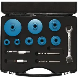 Tyrolit, Lochsäge, Diamantbohrkronenset DDT Premium 14-teilig geeignet für Fliesen / Granit / Marmor M14 (20 mm, 25 mm, 35 mm, 38 mm, 42 mm, 52 mm, 65 mm, 75 mm)