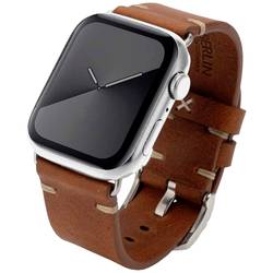 JT Berlin Watchband Alex II Vintage Armband 42 mm, 44 mm, 45 mm, 46 mm M Braun, Edelstahl Watch Series 1, Watch Series 2, Watch Series 3, Watch Series 4, Watch 10829