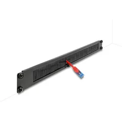 DELOCK 19" Kabelmanagement Bürstenleiste 1 HE schwarz