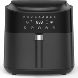 9L XL Heißluftfritteuse, Airfryer 360° Heißluft-Technologie, LED-Anzeige, 9 Programme, 2350W, fettarm & ohne Öl