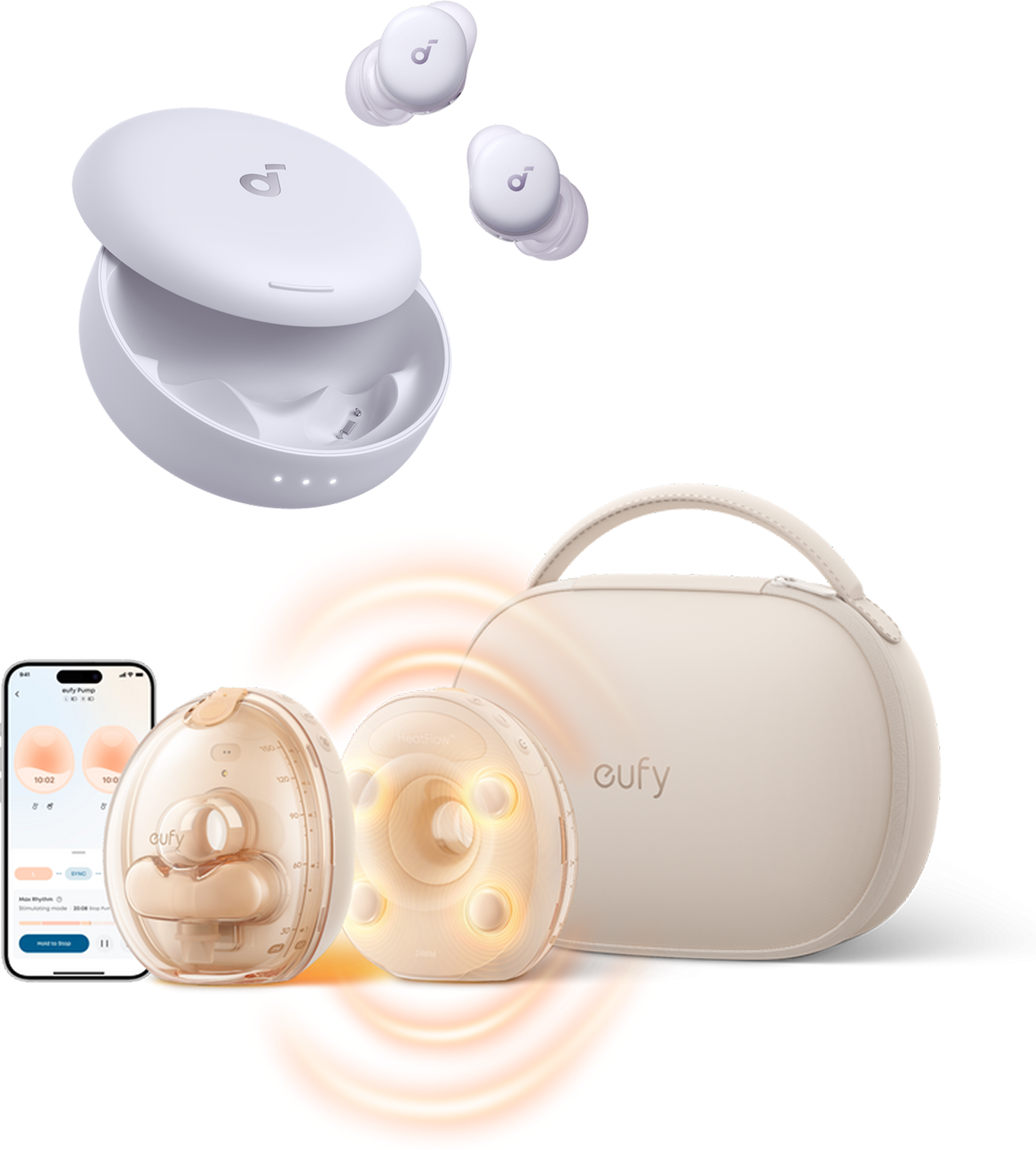 New Mom Comfort Kit   eufy S2 Pro Breast Pump + soundcore Sleep A30
