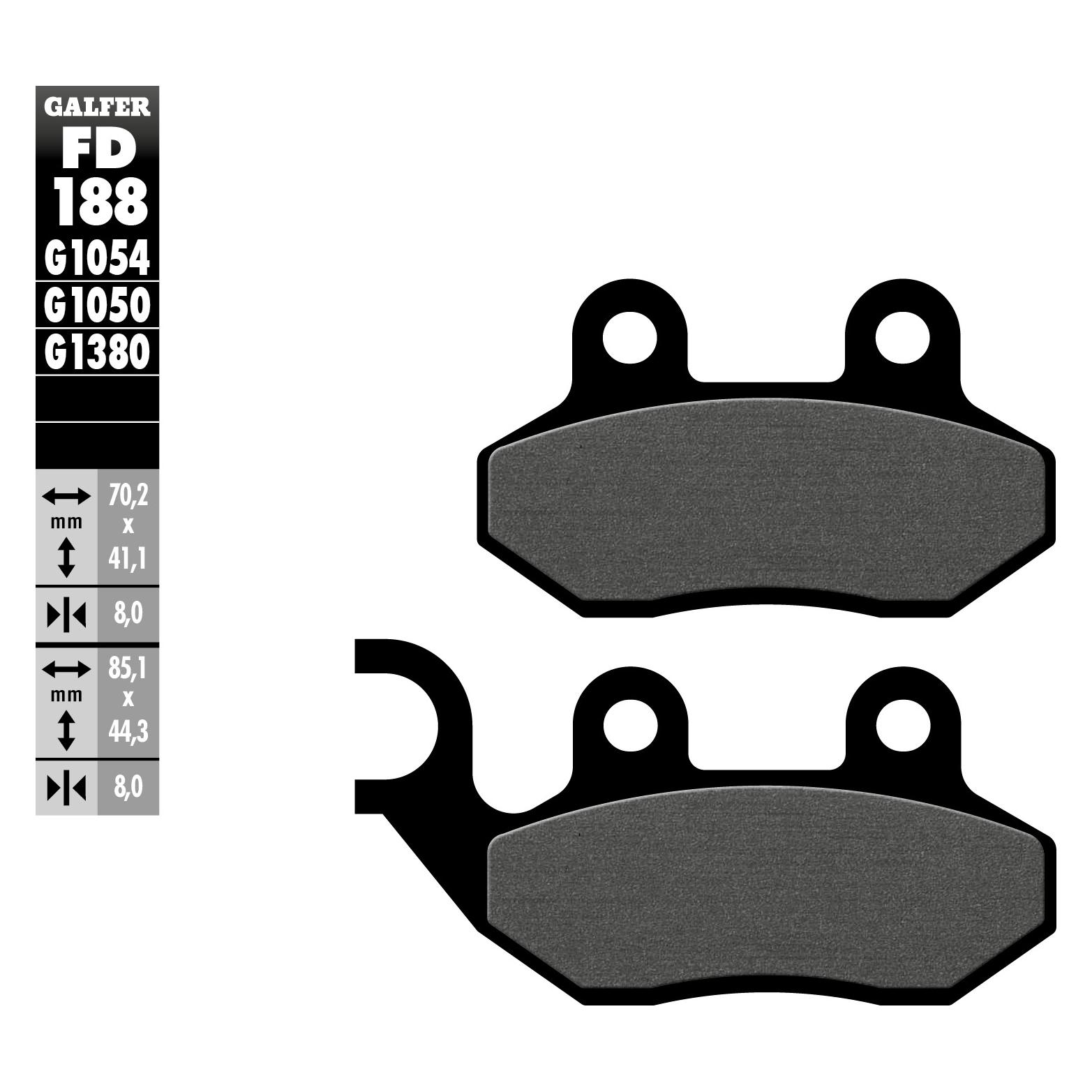 Galfer Bike G1054 FD188 (Semi-Metallisch) (FD188G1054)