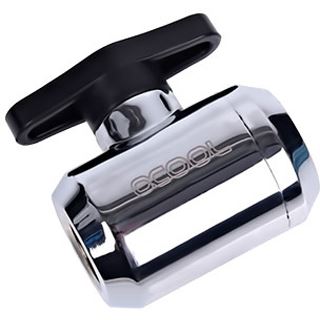 Alphacool Eiszapfen 2 Wege Kugelhahn G1/4 - Chrome