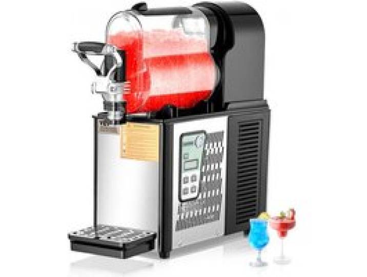 VEVOR kommerzielle Slusheis Maschine 3 L Einzeltank-Maschine für gefrorene Getränke, 12 Tassen Edelstahl Slush-Eis-Maschine mit Tastenfeld Softeis Maker für Partys Restaurants Cafés Bars Schwarz