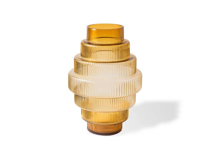 POLSPOTTEN - Steps Vase S, bernstein