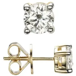 THOMAS & SOHN Lab Grown Brillanten min 1,00ct Solitär-Ohrstecker Gold 585