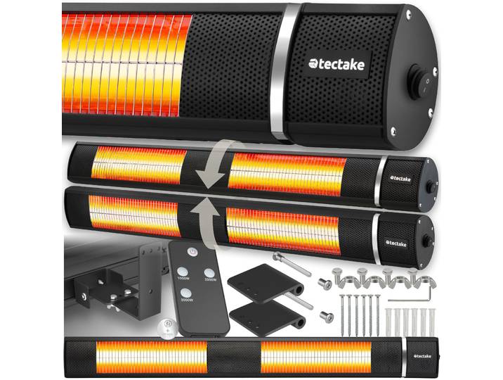 Infrarotheizstrahler Solaris Horizon 3000W, Aluminiumgehäuse - schwarz