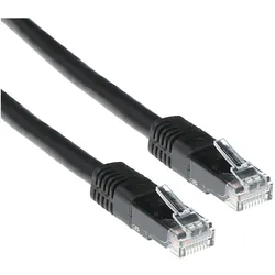 ACT Black 15 meter U/UTP CAT6 patch cable with RJ45 connectors. Cat6 u/utp black 15.00m (U/UTP, CAT6, 15 m), Netzwerkkabel