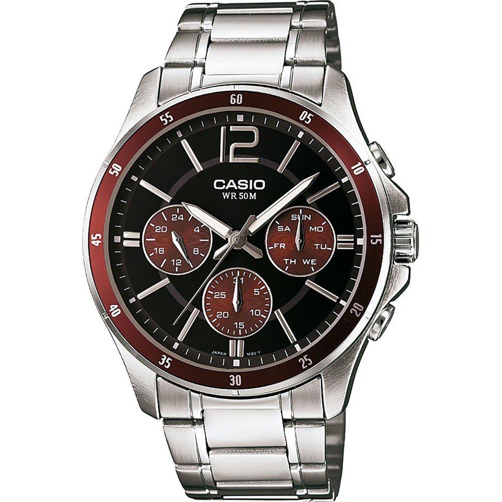 Casio Collectie Heren Zilveren Horloge MTP-1374PD-5AVEF