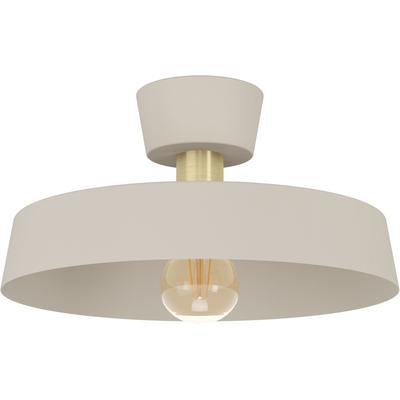 EGLO Deckenleuchte "VALDIOLA", sandfarben, 1, Ø 36cm H: 19cm, 1 Stk., Leuchten, Deckenlampe, Lampe sandfarben, messing-gebürstet H:19 Ø 36 cm, Deckenleuchte
