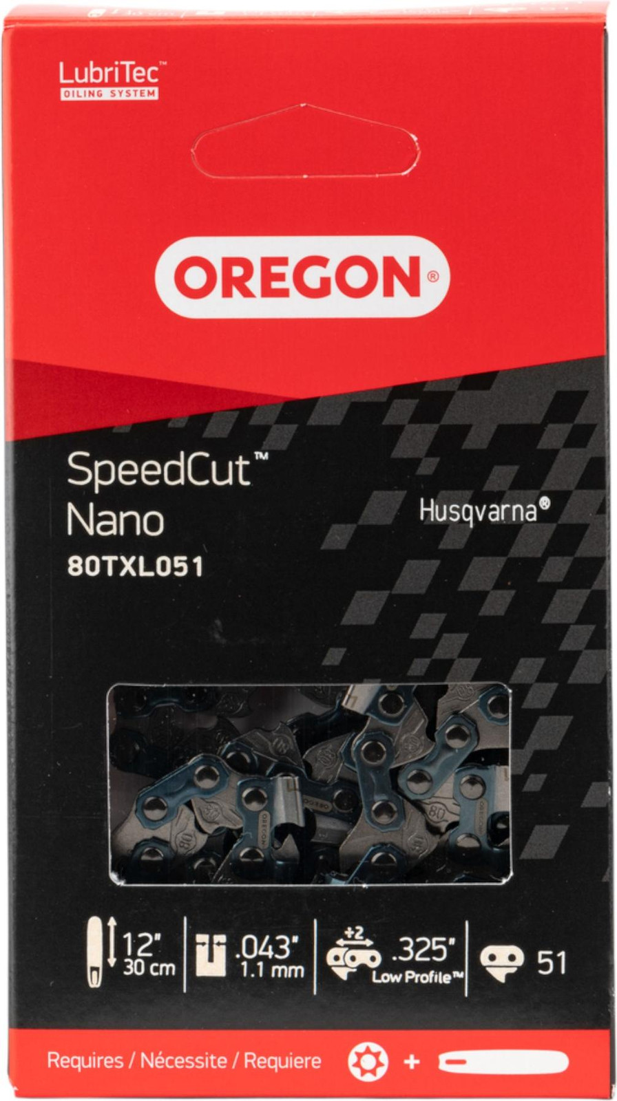 Oregon SpeedCut Nano zaagketting 30 cm .325" 1,1 mm 51 TG (80TXL051E)