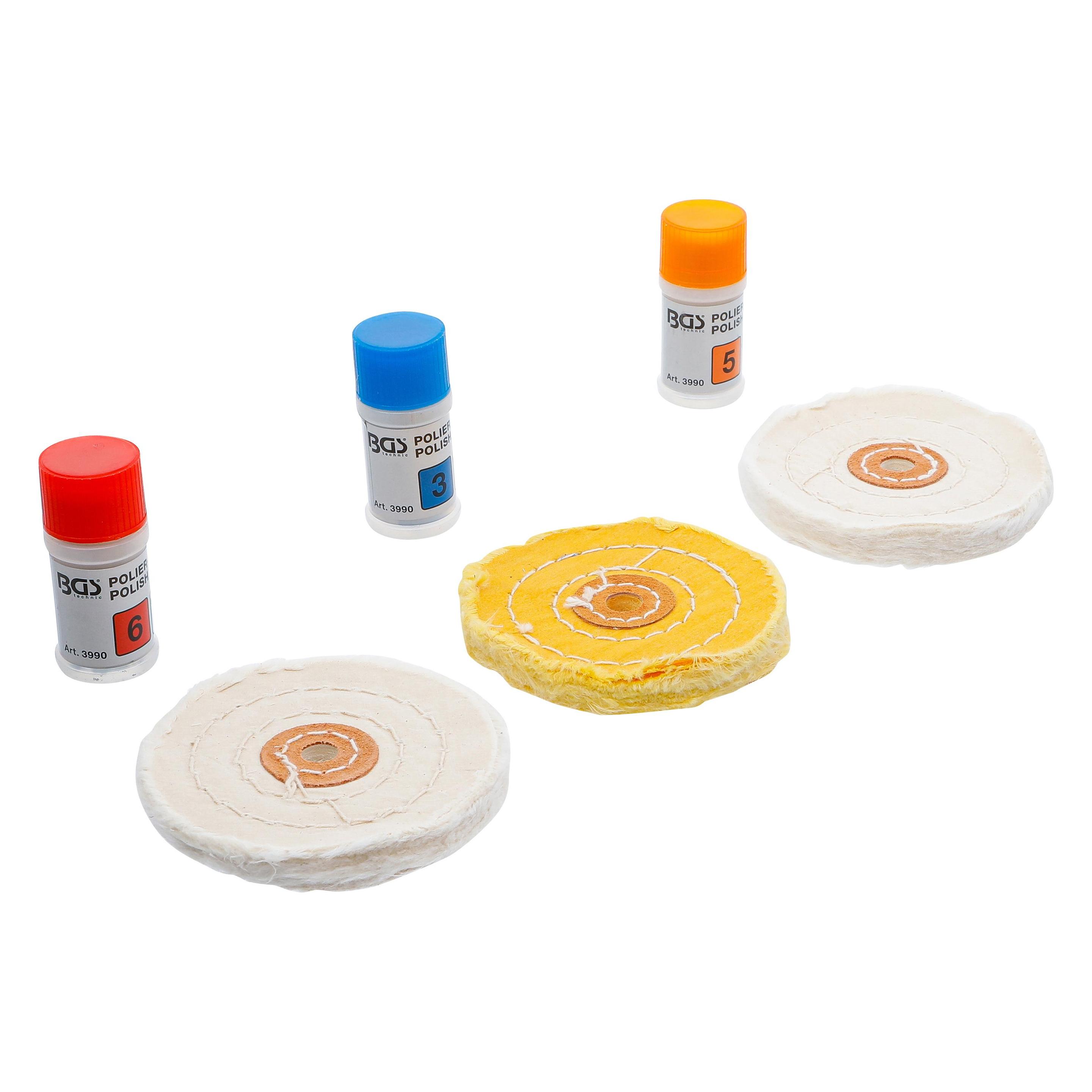 BGS Polier-Sortiment für weiche Metalle 7-tlg. (3990)