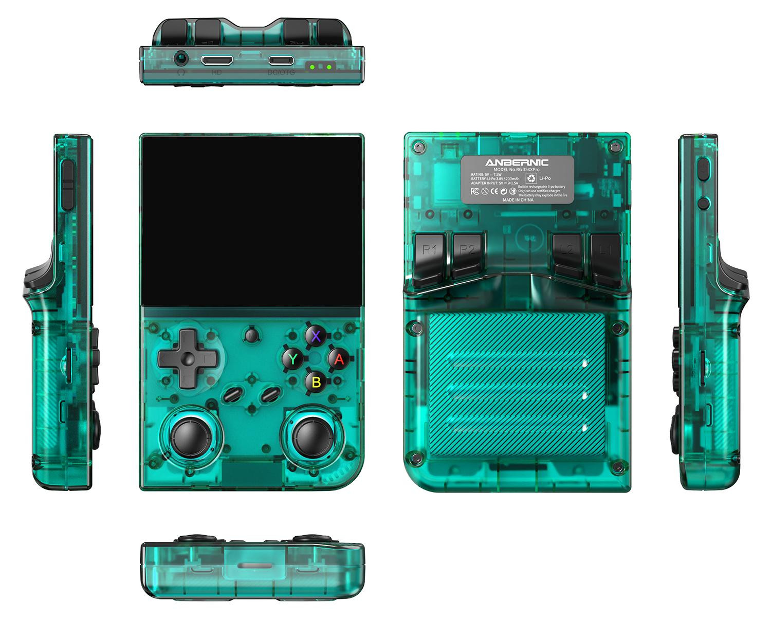 Selius Retro Handheld Gameconsole Black - 64GB Opslag - 3.5 Inch IPS Scherm - Linux Systeem