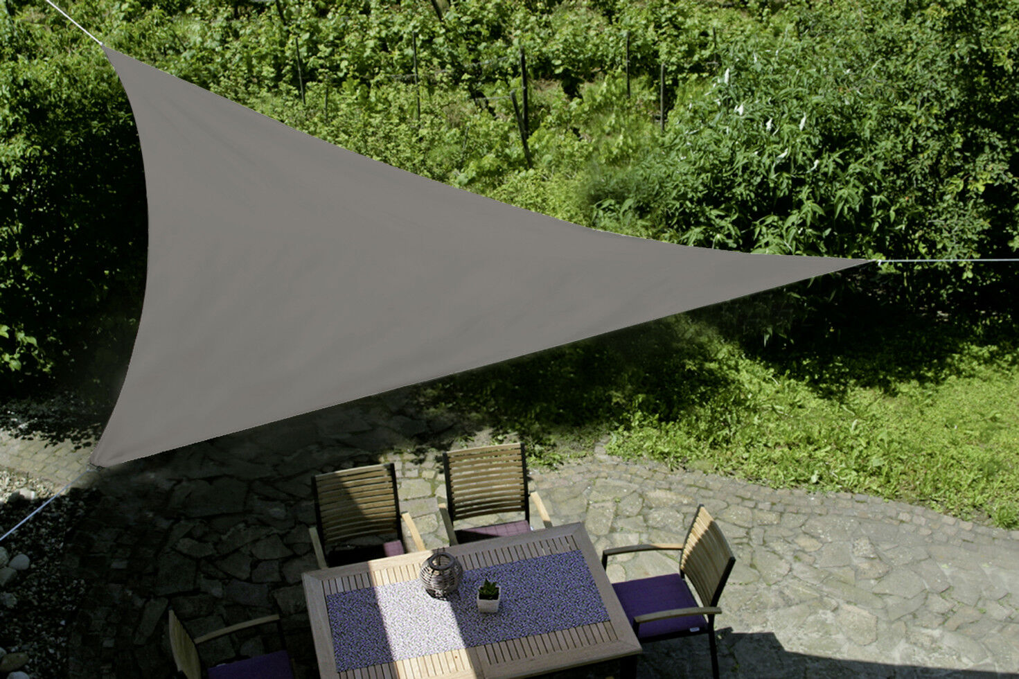 Go-De Sonnensegel Dreieckig Anthrazit 360 x 360 x 360 cm