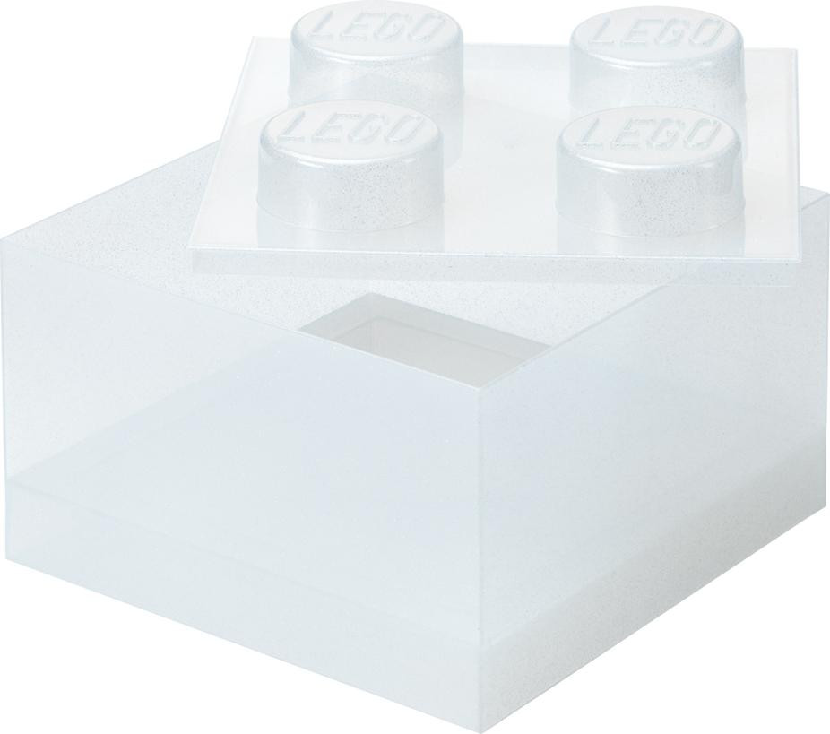 LEGO Storage Brick 4 Opbergsteen, glanzend, doorschijnend