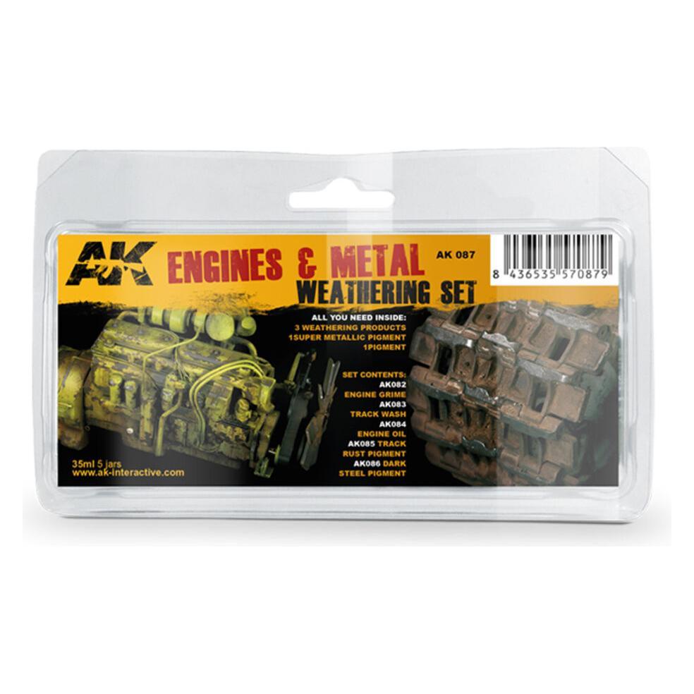 AK Interactive Engines And Metal Weathering Set (AK087)