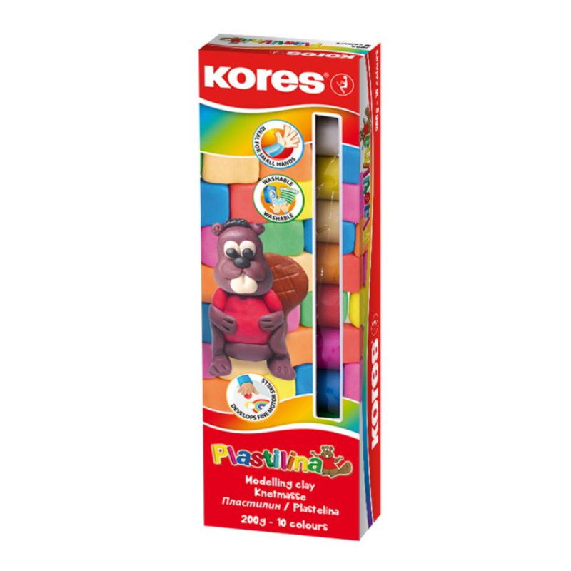 Kores Knete Plastilina farbsortiert, 20,0 g