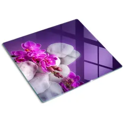 GLASPLATTE 60x52 cm Orchidee