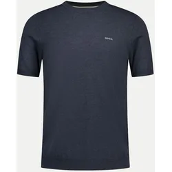 Gestricktes T-Shirt Blau XL