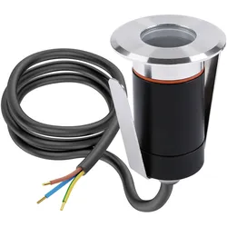 ledscom.de G9 Bodeneinbauleuchte BODIO für außen, IP67, edelstahl, rund, 230V Garten Bodeneinbaustrahler,1x G9 max. 10W