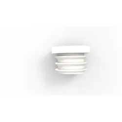 1 Rohrstopfen rund flach Ø 25mm WS 1,0 - 2,0mm PE weiß
