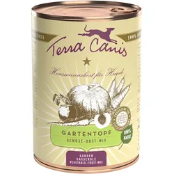 Terra Canis Gartentopf 400g Dose Hundenassfutter Sparpaket 12 x 400 Gramm Gemüse-Obst-Mix