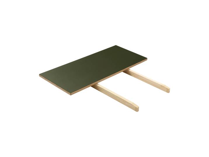 FDB Møbler Allonge C35L 82x37 cm Linoléum olive – chêne naturel, vernis à base d’eau