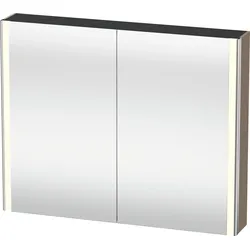 Duravit XSquare Spiegelschrank mit LED- Beleuchtung, 1000x800x155mm, XS7113075750000, Farbe: Leinen