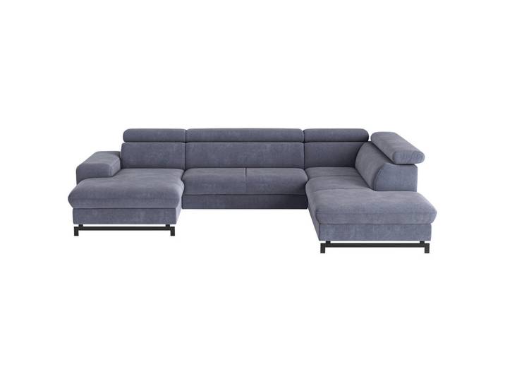 Wohnlandschaft, Blau, 328x215 cm, Textil, 6-Sitzer, U-Form & Ottomane Rechts, MID.YOU