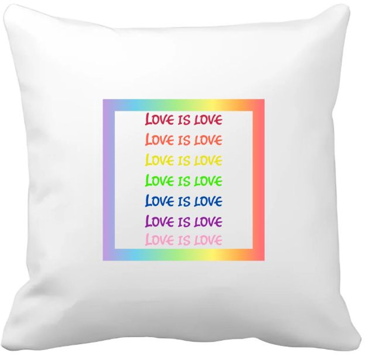 Akyol Kussenhoes met Pride Love is Love opdruk - 40 x 40 cm